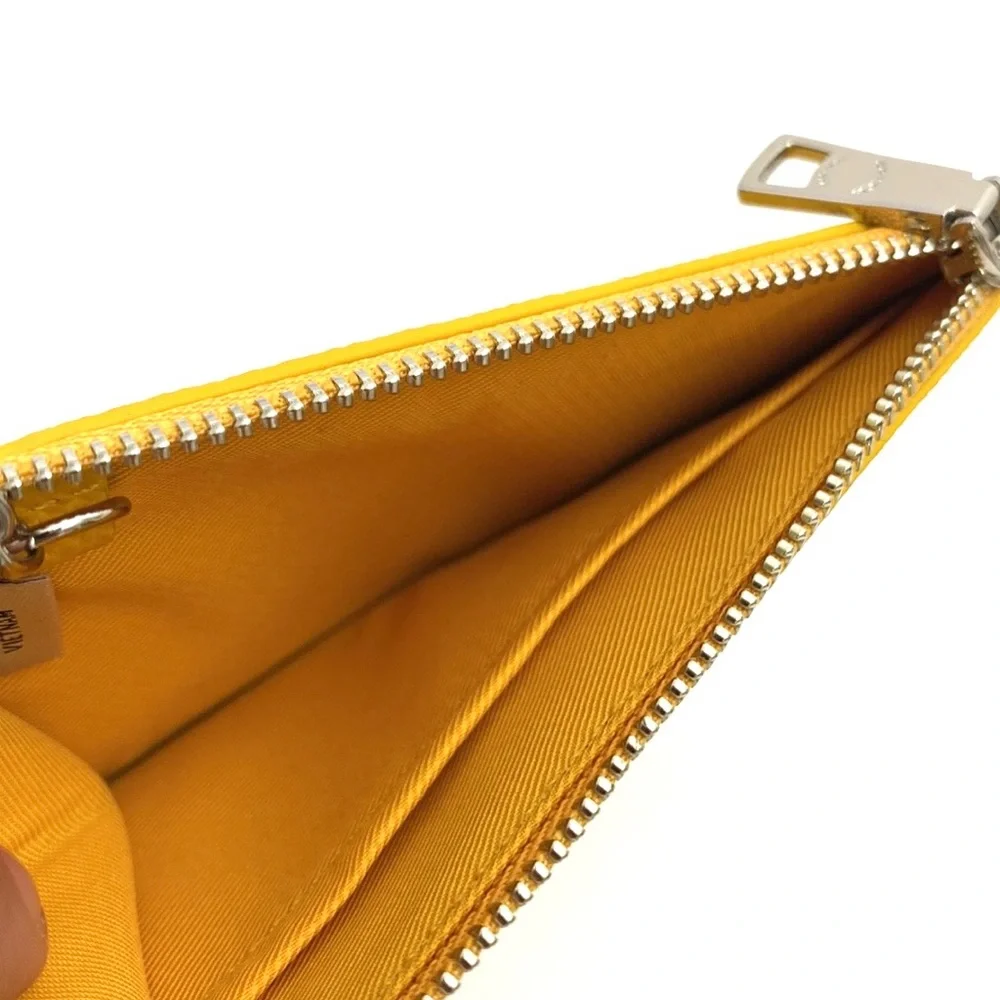 Coach Classic Gold Saffiano Leather Mini Skinny Card Holder/Case